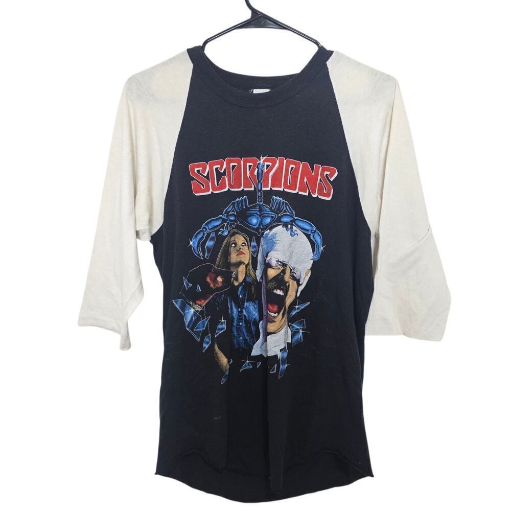 Vintage Scorpions US Tour 1984 Rock Band Jersey 3/4 Sleeve Concert Tee